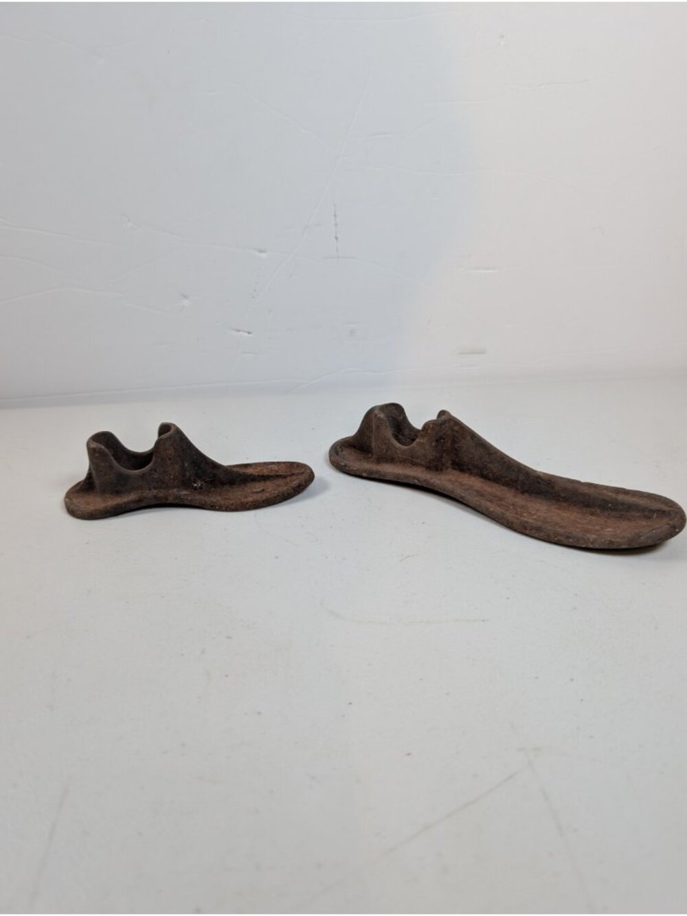 Vintage Antique Cast Iron Cobbler Shoe Lasts - Set of 2 unknown sizes